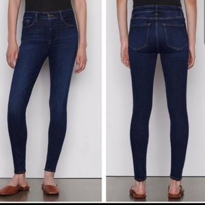FRAME Women’s Le One Skinny Mid Rise Jeans in Kodiak Dark Blue Sz 2 (29-34)